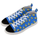 Emojis Hands Fingers Background Men s Mid-Top Canvas Sneakers View2