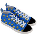 Emojis Hands Fingers Background Men s Mid-Top Canvas Sneakers View3