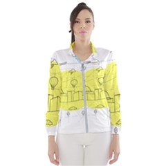 Urban City Skyline Sketch Women s Windbreaker by Pakrebo