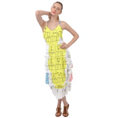 Urban City Skyline Sketch Layered Bottom Dress