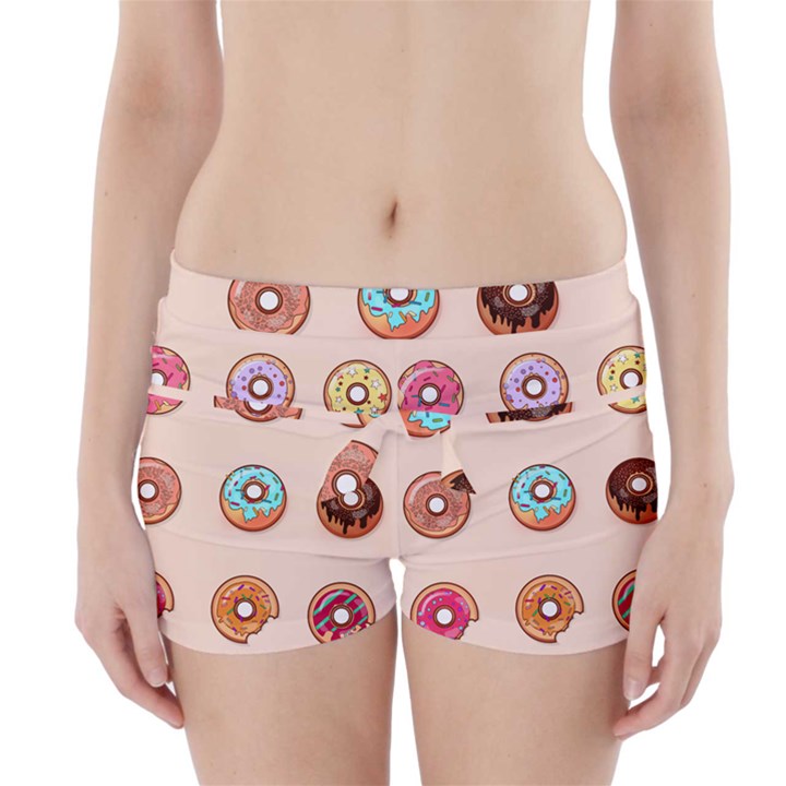 Donut Sweets Baking Food Tasty Boyleg Bikini Wrap Bottoms