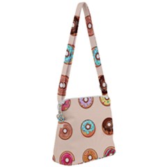 Donut Sweets Baking Food Tasty Zipper Messenger Bag by Pakrebo