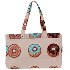 Donut Sweets Baking Food Tasty Canvas Work Bag by Pakrebo