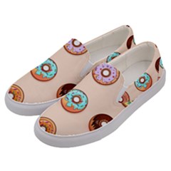 Donut Sweets Baking Food Tasty Men s Canvas Slip Ons by Pakrebo