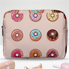 Donut Sweets Baking Food Tasty Make Up Pouch (large) by Pakrebo