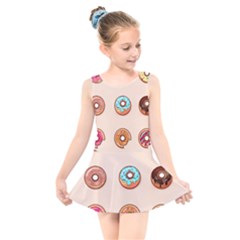 Donut Sweets Baking Food Tasty Kids  Skater Dress Swimsuit by Pakrebo