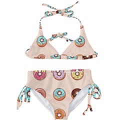 Donut Sweets Baking Food Tasty Kids  Classic Bikini Set by Pakrebo