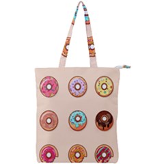 Donut Sweets Baking Food Tasty Double Zip Up Tote Bag by Pakrebo