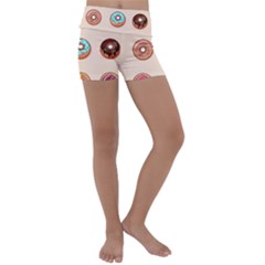 Donut Sweets Baking Food Tasty Kids  Lightweight Velour Yoga Shorts by Pakrebo