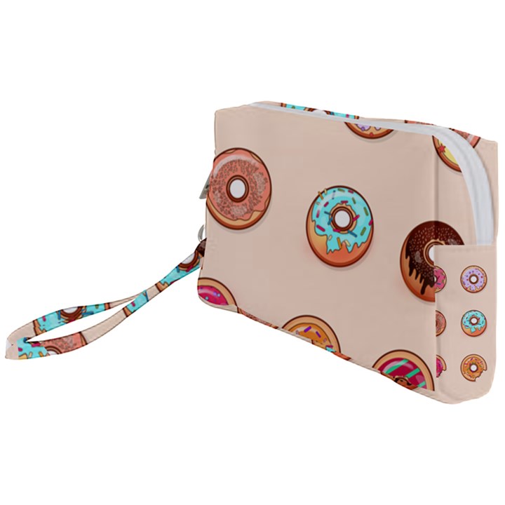 Donut Sweets Baking Food Tasty Wristlet Pouch Bag (Small)