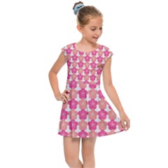 Sakura Flower Pattern Kids  Cap Sleeve Dress by Pakrebo