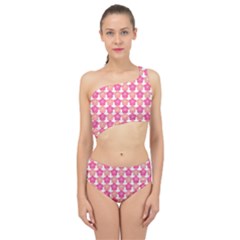 Sakura Flower Pattern Spliced Up Two Piece Swimsuit by Pakrebo