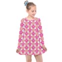 Sakura Flower Pattern Kids  Long Sleeve Dress View1