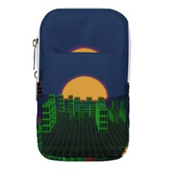 Neon City Retro Grid 80s Waist Pouch (small)