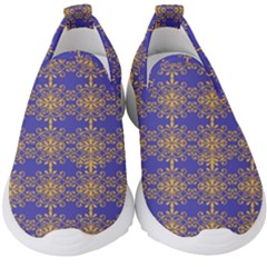 Pattern Wallpaper Ornament Retro Kids  Slip On Sneakers by Pakrebo