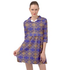 Pattern Wallpaper Ornament Retro Mini Skater Shirt Dress