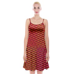 Pattern Textile Structure Abstract Spaghetti Strap Velvet Dress by Pakrebo