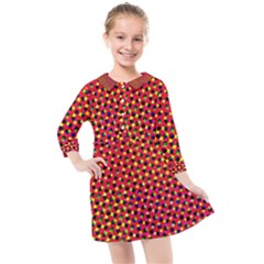 Pattern Textile Structure Abstract Kids  Quarter Sleeve Shirt Dress