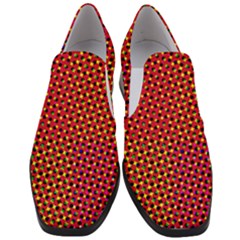 Pattern Textile Structure Abstract Women Slip On Heel Loafers by Pakrebo