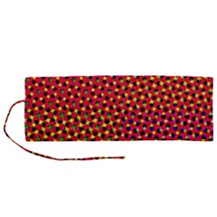 Pattern Textile Structure Abstract Roll Up Canvas Pencil Holder (m)