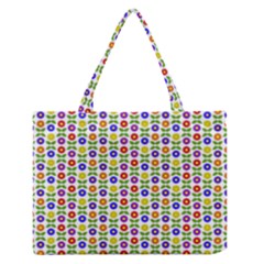 Flowers Colors Colorful Flowering Zipper Medium Tote Bag by Pakrebo