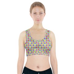 Flowers Colors Colorful Flowering Sports Bra With Pocket by Pakrebo