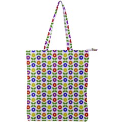 Flowers Colors Colorful Flowering Double Zip Up Tote Bag by Pakrebo