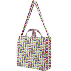 Flowers Colors Colorful Flowering Square Shoulder Tote Bag by Pakrebo