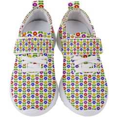 Flowers Colors Colorful Flowering Kids  Velcro Strap Shoes by Pakrebo