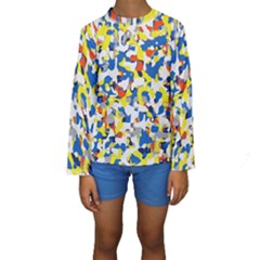 Pop Art Camouflage 2 Kids  Long Sleeve Swimwear