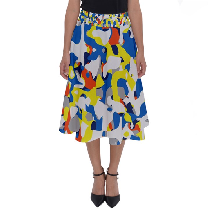 Pop Art Camouflage 2 Perfect Length Midi Skirt