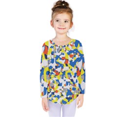 Pop Art Camouflage 2 Kids  Long Sleeve Tee