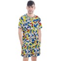 Pop Art Camouflage 2 Men s Mesh Tee and Shorts Set View1