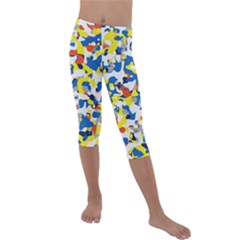 Pop Art Camouflage 2 Kids  Lightweight Velour Capri Leggings 