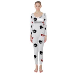 Bianca Del Rio Pattern Long Sleeve Catsuit by Valentinaart