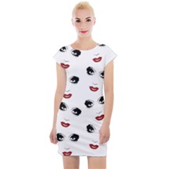 Bianca Del Rio Pattern Cap Sleeve Bodycon Dress by Valentinaart