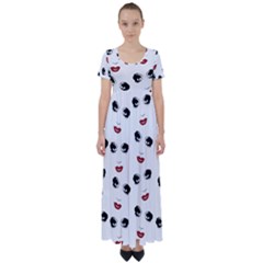 Bianca Del Rio Pattern High Waist Short Sleeve Maxi Dress by Valentinaart