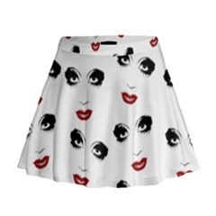 Bianca Del Rio Pattern Mini Flare Skirt by Valentinaart