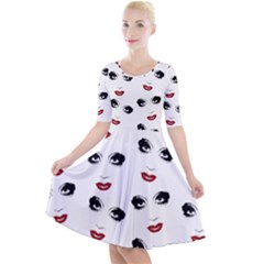 Bianca Del Rio Pattern Quarter Sleeve A-line Dress by Valentinaart