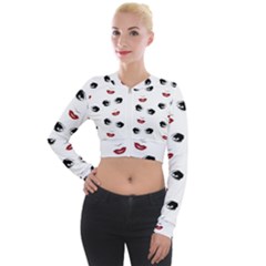 Bianca Del Rio Pattern Long Sleeve Cropped Velvet Jacket by Valentinaart