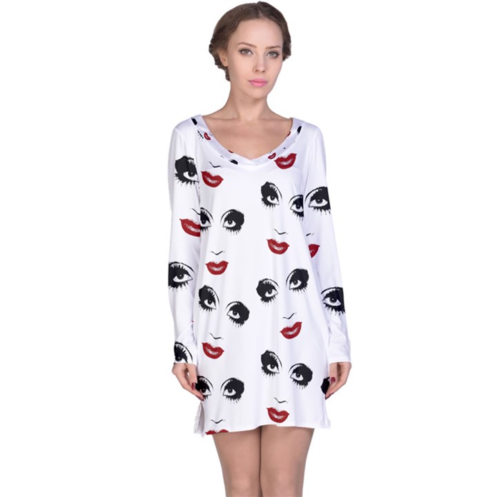 Bianca Del Rio pattern Long Sleeve Nightdress