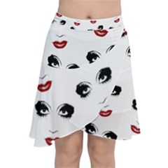 Bianca Del Rio Pattern Chiffon Wrap Front Skirt by Valentinaart