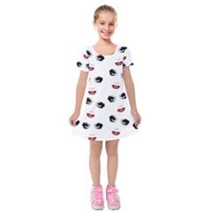 Bianca Del Rio Pattern Kids  Short Sleeve Velvet Dress by Valentinaart