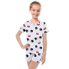 Bianca Del Rio Pattern Kids  Mesh Tee And Shorts Set