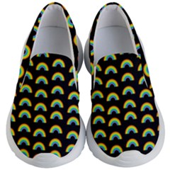 Pride Rainbow Flag Pattern Kids  Lightweight Slip Ons by Valentinaart