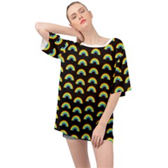 Pride Rainbow Flag Pattern Oversized Chiffon Top by Valentinaart