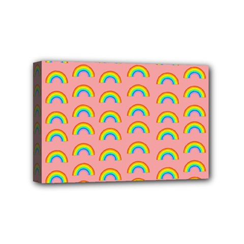 Pride Rainbow Flag Pattern Mini Canvas 6  X 4  (stretched) by Valentinaart