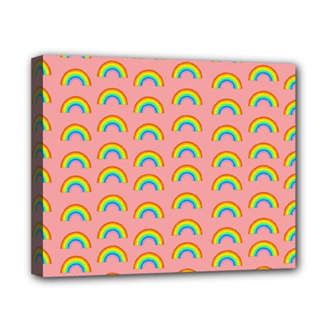 Pride Rainbow Flag Pattern Canvas 10  X 8  (stretched) by Valentinaart