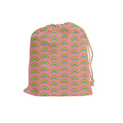 Pride Rainbow Flag Pattern Drawstring Pouch (large) by Valentinaart