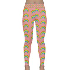 Pride Rainbow Flag Pattern Classic Yoga Leggings by Valentinaart